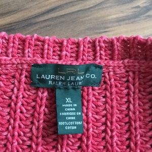 Ralph Lauren Sweaters - Ralph Lauren Co. Red-Pink Chunky Knit Sweater Ralph Lauren Sweaters - Ralph Lauren Co. Red-Pink Chunky Knit Sweater